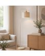 Brilliant 70305/28-BR Vloerlamp Arlo beige 160cm