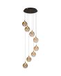 Searchlight SL-76411-8BK Hanglamp Elisabeth amber 45cm
