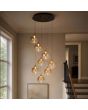 Searchlight SL-76411-8BK Hanglamp Elisabeth amber 45cm