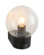 Searchlight SL-39920BK-PIR Buitenwandlamp Marina zwart 19cm