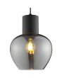 Brilliant 51293/93-BR Hanglamp Ligari rookglas 23cm