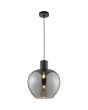 Brilliant 51294/93-BR Hanglamp Ligari rookglas 35cm