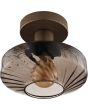 Brilliant 81410/20-BR Plafondlamp Lyn koffie 28cm