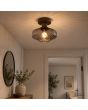 Brilliant 81410/20-BR Plafondlamp Lyn koffie 28cm