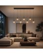 Searchlight SL-10321-7BZ Hanglamp Solis champagneglas 123cm