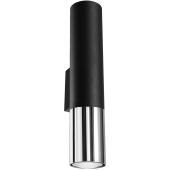 Sollux Lopez SL.0938 zwart met chromen wandlamp