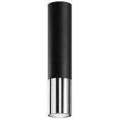 Sollux Lopez SL.0939 zwart met chromen plafondlamp