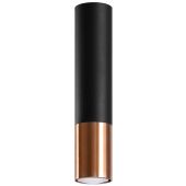 Sollux Lopez SL.945 zwart met koperen plafondlamp
