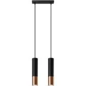 Hanglamp Lopez SL.0947 zwart met koperen hanglamp