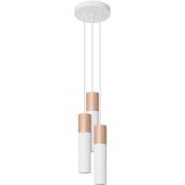 Sollux Pablo SL.1013 wit met houten hanglamp
