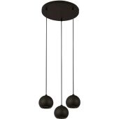 Searchlight Eindhoven 1014-3BK zwarte hanglamp