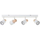 Brilliant Pini 10147/75 wit metaal met houten spot