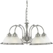 Searchlight American Diner 1045-5 zilverkleurige kroonluchter