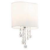 Searchlight Nina 1051-1CC wandlamp met textiel en kristal
