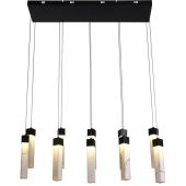 Searchlight Moonbeam 10879-10BK marmerkleurige hanglamp