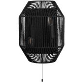 Searchlight Wicker 11201-2BK wandlamp met touw