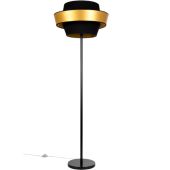 Vloerlamp Preto 12330104 zwart met goud kleurige vloerlamp