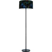 Britop Pauw 124090104 vloerlamp met fluwelen kap met pauwen