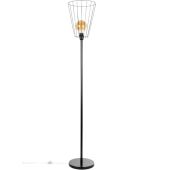 Britop Swan 12430104 zwarte vloerlamp met kap van metaaldraad
