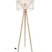Britop Reve 124417104 vloerlamp van macrame touw en eikenhout