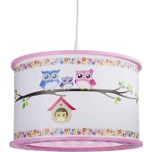 Hanglamp Uilen familie Roze