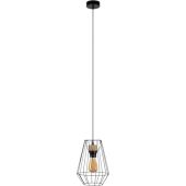 Britop Endorfina 1321104 hanglamp van metaaldraad en eikenhout