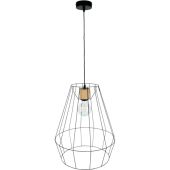 Britop Endorfina 132219104 hanglamp van metaaldraad en eikenhout