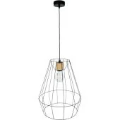 Britop Endorfina 132219104 hanglamp van metaaldraad en eikenhout