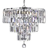 Searchlight Empire 1375-5CC chromen hanglamp met kristal