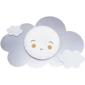 Plafondlamp Wolkensmile zilver 75cm