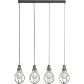 Searchlight Balloon Cage 1384-4PW tin kleurige hanglamp