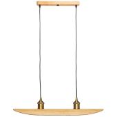 Elobra Colombia retro 139486 eikenhouten hanglamp met bronzen fittingen