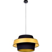 Britop Preto 150109104 zwart met goud kleurige hanglamp van textiel