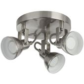 Searchlight Focus 1543SS staal kleurige plafondspots