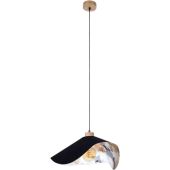 Britop Hattu Floral 1615819174 zwarte hanglamp met bloemen print