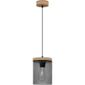 Britop Monsun 161859151 grenen hanglamp met zwart druppelglas