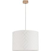 Britop Punto 164940174 witte hanglamp van eikenhout en kunststof