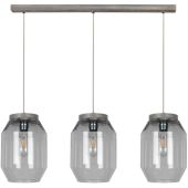 Britop Vaso 169120357 grijs grenen hanglamp met rookglas