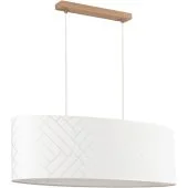 Britop Punto 17490274 witte hanglamp van eikenhout en kunststof