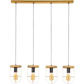 Britop Netuno 1811059451 zwart met goud hanglamp met grenen