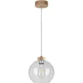 Britop Laguna 18710174 eiken hanglamp met heldere bol