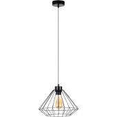 Hanglamp Raquelle 187149104 zwarte hanglamp van metaaldraad