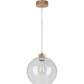 Britop Laguna 18720174 eiken hanglamp met glazen bol