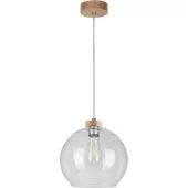 Britop Laguna 18720174 eiken hanglamp met glazen bol