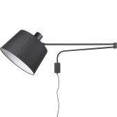 Wandlamp Baldo zwart 150cm