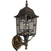 Trio Volturno 205960128 zwart gouden buiten wandlamp