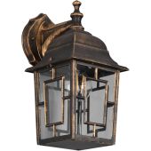 Trio Volturno 205967128 zwart gouden buiten wandlamp