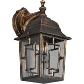 Trio Volturno 205967128 zwart gouden buiten wandlamp