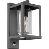 Trio Lunga 212069142 antraciet grijze wandlamp met bewegingsmelder