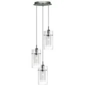 Searchlight Duo 2300-3 hanglamp helder glas